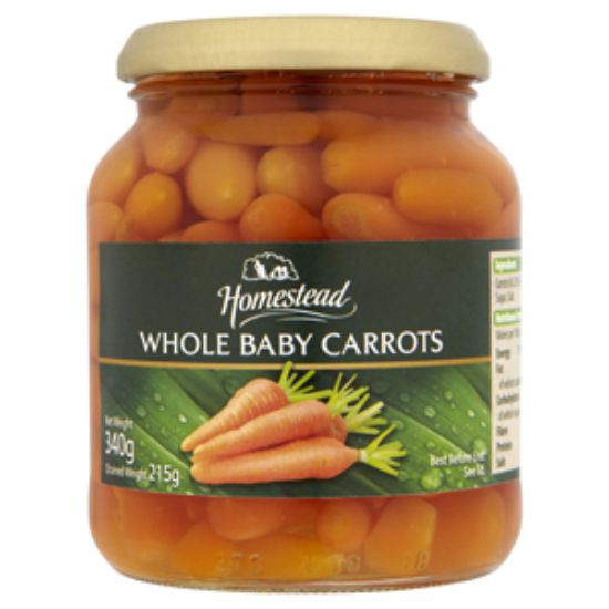 Picture of Homestead Carrots Whole Jar 340g x12 